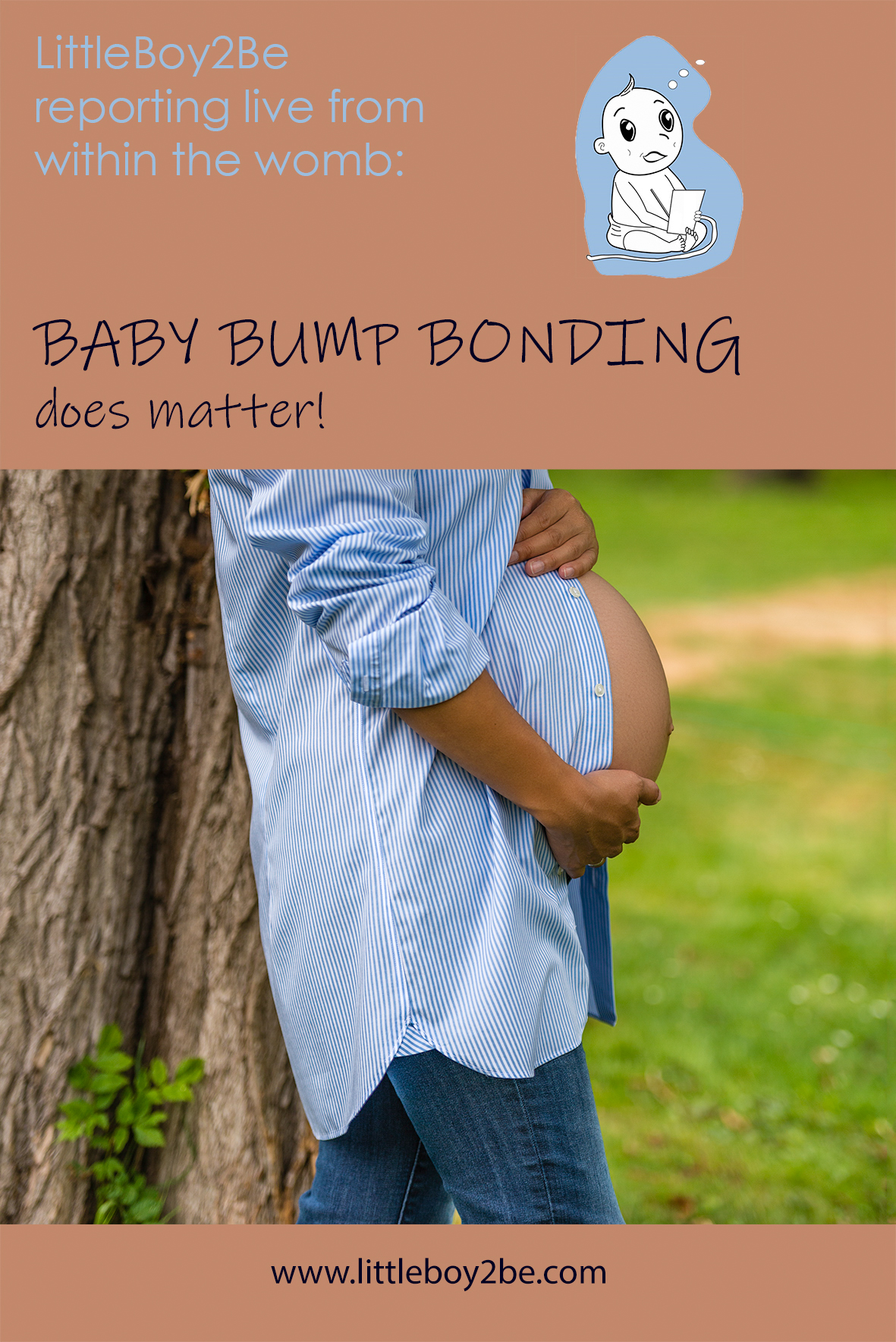 bonding with your baby by touching your bump